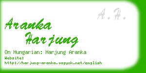 aranka harjung business card